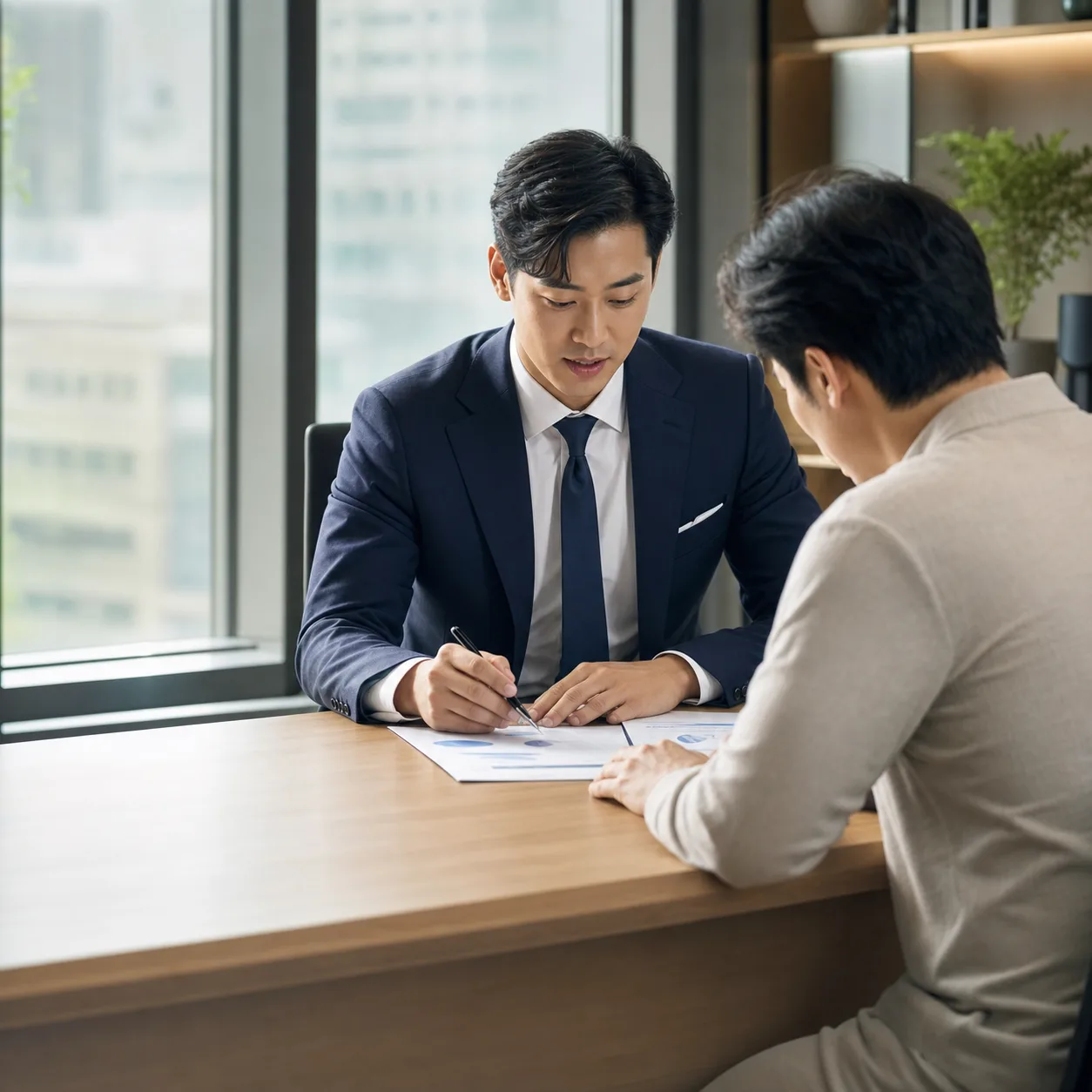 사옥 매입 통합 상담 장면