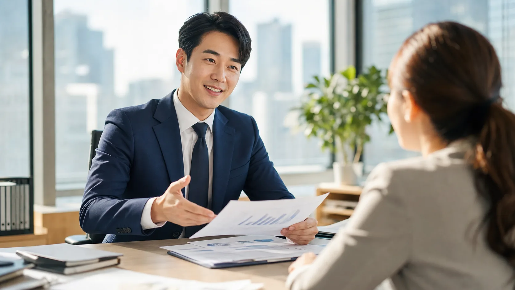 자수성가 사옥연구소 상담 장면